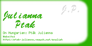 julianna ptak business card