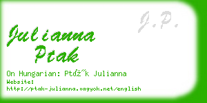 julianna ptak business card